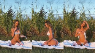 Rachel Cook stockings and pussy