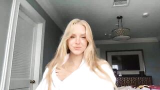 Caroline Zalog Nude Angel lingerie try-on