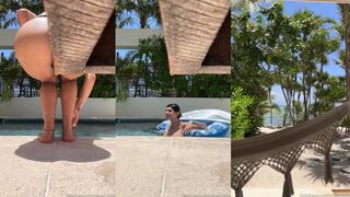 Mia Khalifa Nude Wake up Poolside