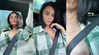 Emma Glover Nude Car Boobs Tease Onlyfans Video Leaked