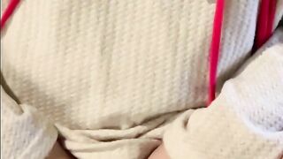 Nicole Niagara pussy play on street sidewalk