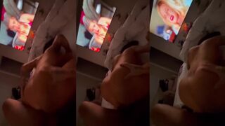 Celina Powell | CelinaPowellxo Backshots while watching tv