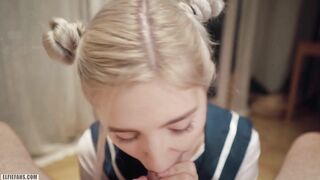 Eva Elfie - Kawaii Schoolgirl Gets Creampie In Puffy Pussy