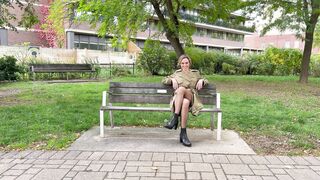 Serenity Cox - Wife Flashes Under Her Trench Coat And Takes Husband And His Friend Ba