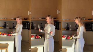 Caroline Zalog your gf with perky tits apple slices