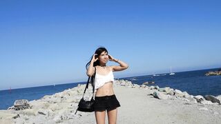 Littlesubgirl Public Flashing And Squirting At Beach
