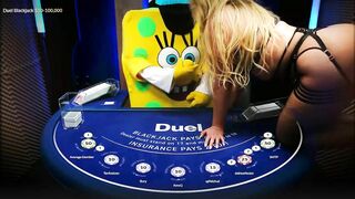 Mia Malkova Spongebob Duel Casino Live