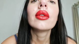 Tattooed Temptress In Obey My Big Red Lips