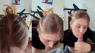 Peachypam Gagging, Sucking Cock Ended Up Facial