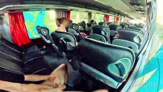 GentlyPerv-Public Bus Adventure I show my hard cock of a sexy sweet lady - she can't