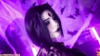 Molly Red Wolf - Teen Titans. Raven Gets Cumshot from Pussy to Mouth