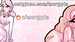 Morgpie oiled thigh fuck and creampie