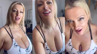 You can't resist your friend's wife's huge sweaty tits (JuicyLucie/LenaLacey)